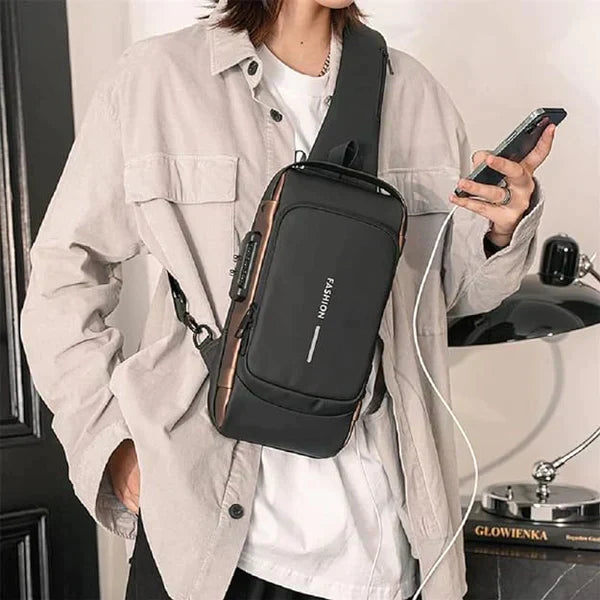 Multifunction Anti Theft USB Shoulder Sling Bag