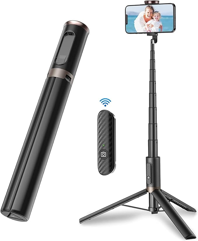 152cm Phone Selfie Stick Tripod, All-in-1 Tripod with Wireless Remote for 4"-7" Phone