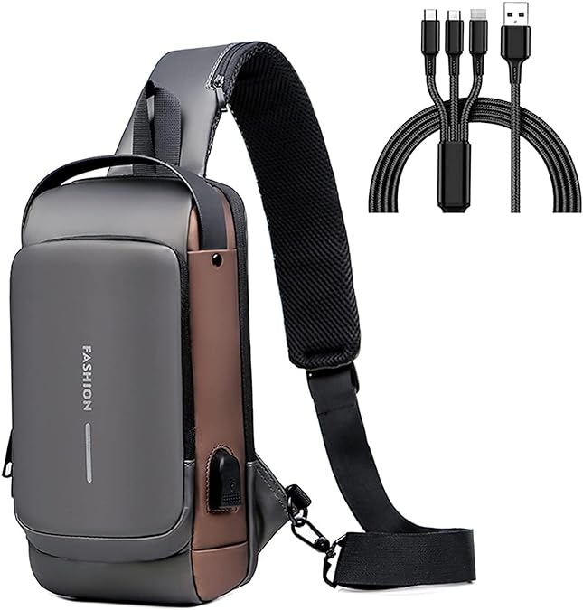 Multifunction Anti Theft USB Shoulder Sling Bag