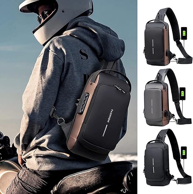 Multifunction Anti Theft USB Shoulder Sling Bag