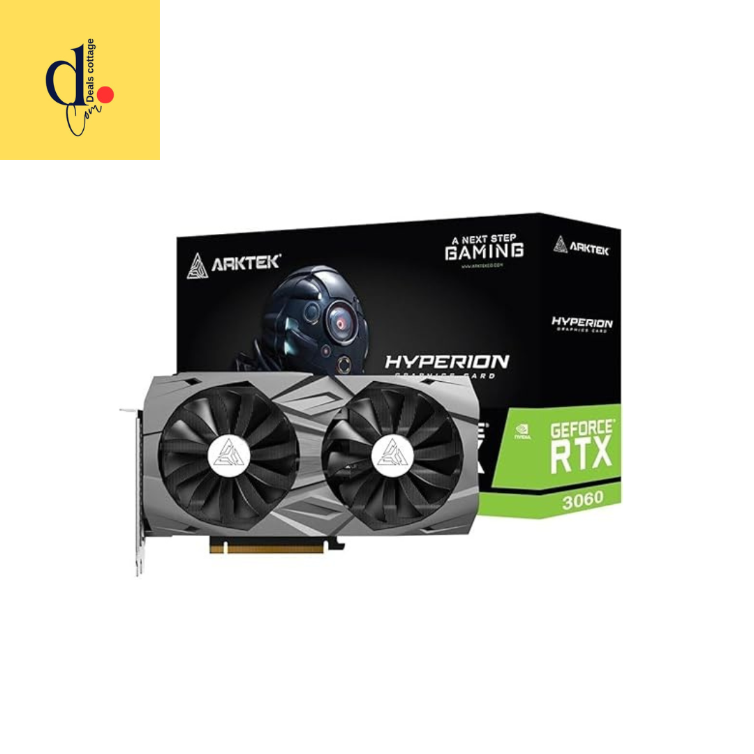 ARKTEK RTX3060 LED GA104-150-A1 3584SP GDDR6 12GB 1320~1777 12Gbps 192 3,DP 1,HDMI Dual 460  390  485mm best for UAE people