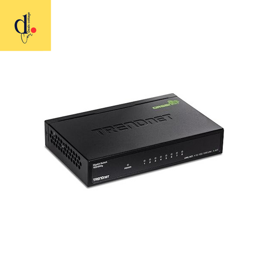 TRENDnet 8-Port Gigabit GREENnet Switch, Ethernet Network Switch, 8 x 10-100-1000 Mbps Gigabit Ethernet Ports, 16 Gbps Switching Capacity, Metal, Lifetime Protection, Black, TEG-S82G  Laptop offers Dubai