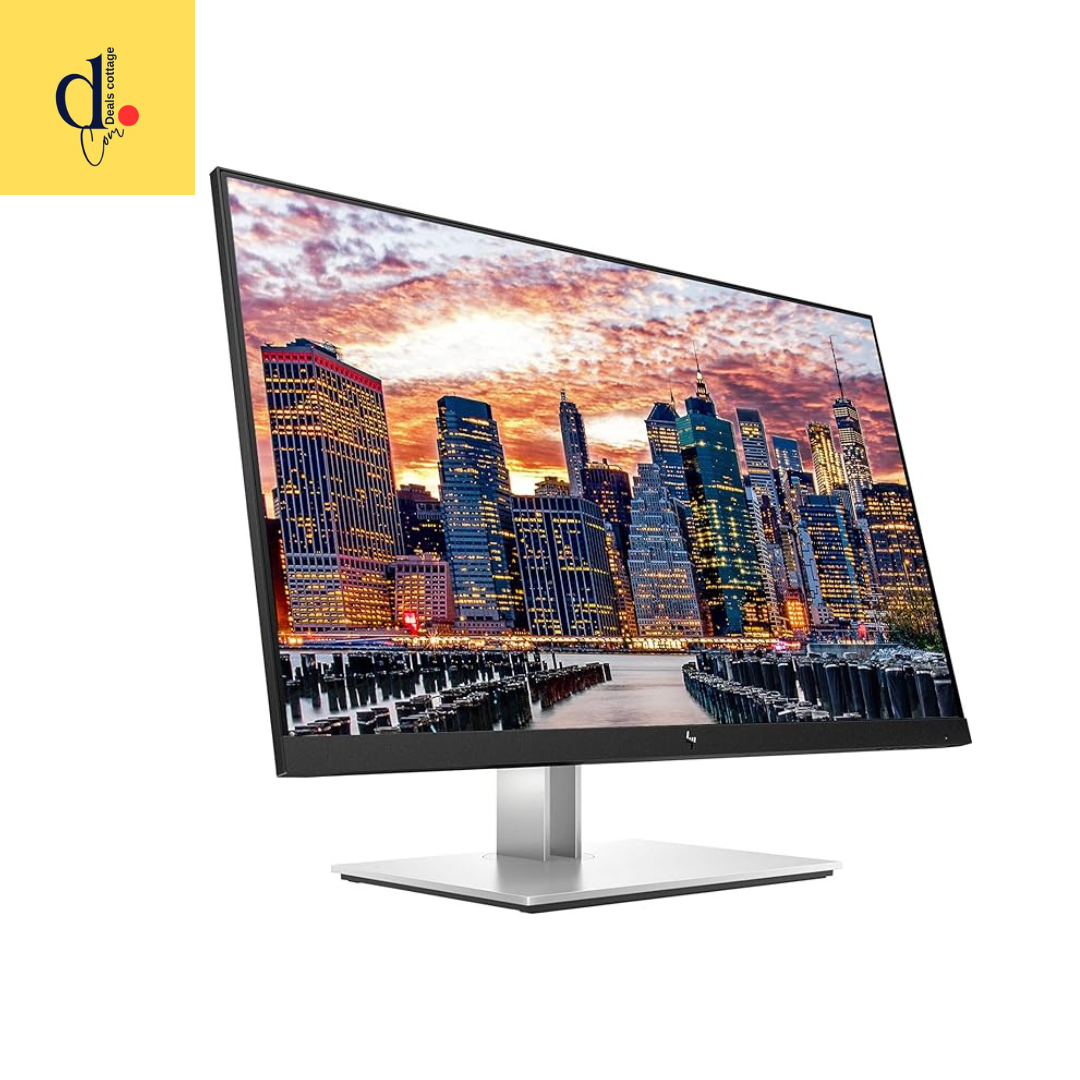 HP EliteDisplay E27 G4 27 Inch IPS FHD Monitor Bundle with Blue Light Filter, HDMI, DisplayPort, HDMI to USB-C Adapter, Compatible with, MacBook Pro & Air, iPad, iPhone