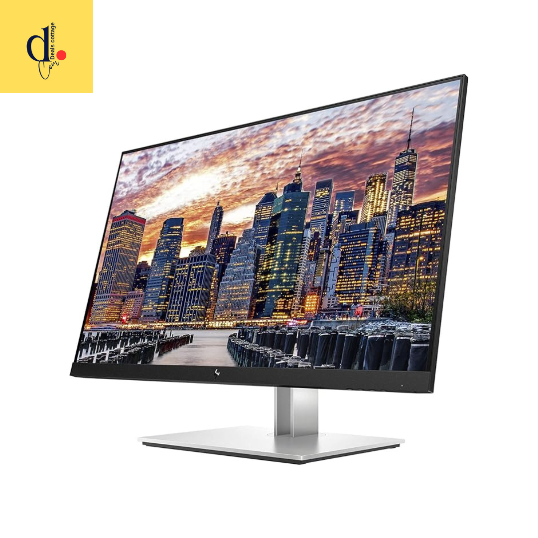 HP EliteDisplay E27 G4 27 Inch IPS FHD Monitor Bundle with Blue Light Filter, HDMI, DisplayPort, HDMI to USB-C Adapter, Compatible with, MacBook Pro & Air, iPad, iPhone