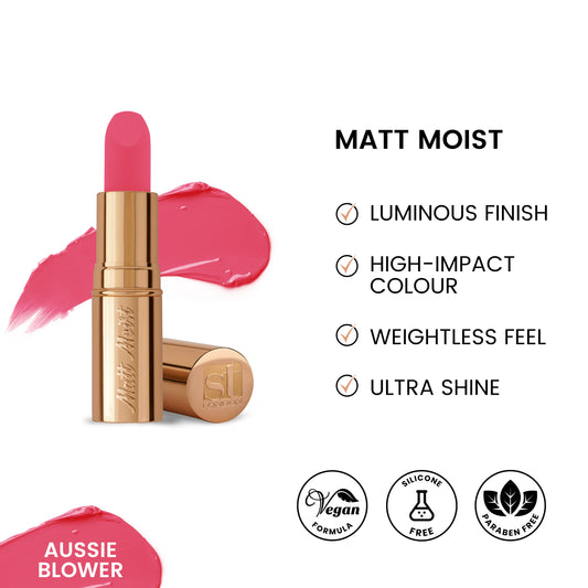 Matt Moist Long-Lasting Lipstick - Aussie Blower
